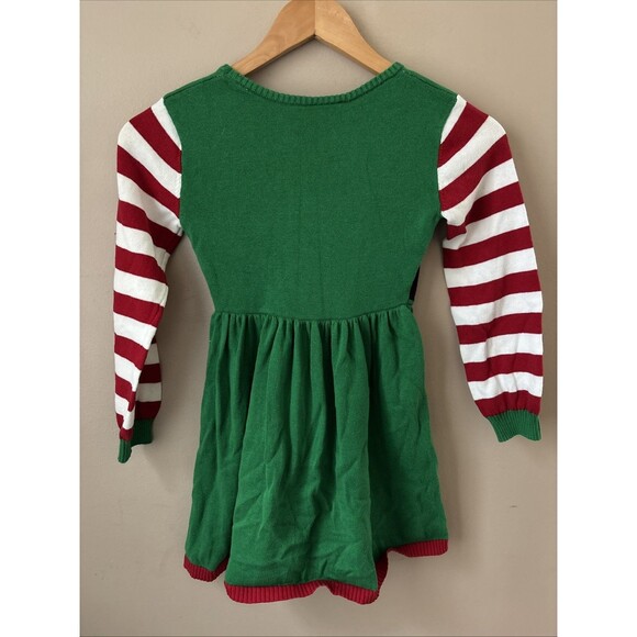 Girls Holiday Sweater Dress Green Gingerbread Men Size S 6-6X Christmas Cute - Picture 5 of 5